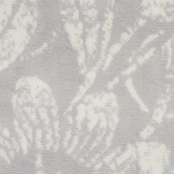 7' X 10' Ivory and Gray Floral Distressed Non Skid Area Rug