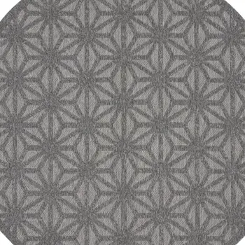 8' Dark Gray And Light Gray Round Geometric Indoor Outdoor Area Rug