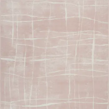 6' X 9' Pink and Ivory Abstract Distressed Non Skid Area Rug