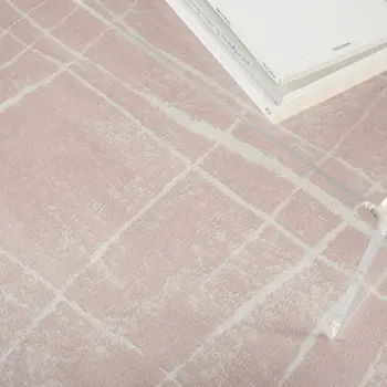 6' X 9' Pink and Ivory Abstract Distressed Non Skid Area Rug