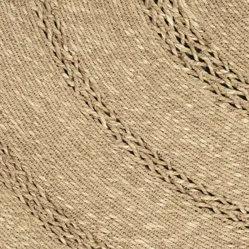 8' Natural And Brown Round Handmade Indoor Outdoor Area Rug