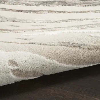 6' X 9' Beige and Gray Abstract Non Skid Area Rug