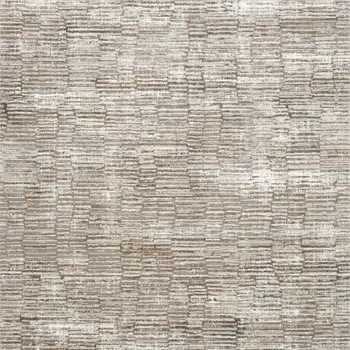 6' X 9' Brown and Ivory Abstract Non Skid Area Rug