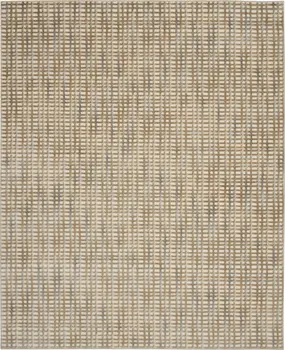 8' X 10' Beige And Blue Abstract Indoor Outdoor Area Rug