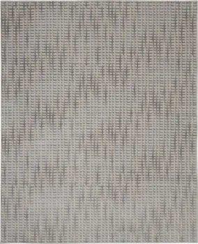 8' X 10' Gray And Beige Indoor Outdoor Area Rug