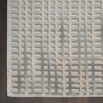 8' X 10' Gray And Beige Indoor Outdoor Area Rug