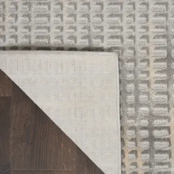 8' X 10' Gray And Beige Indoor Outdoor Area Rug