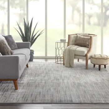8' X 10' Gray And Beige Indoor Outdoor Area Rug