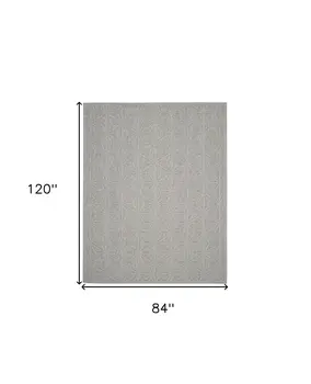 7' X 10' Light Gray And Gray Geometric Indoor Outdoor Area Rug