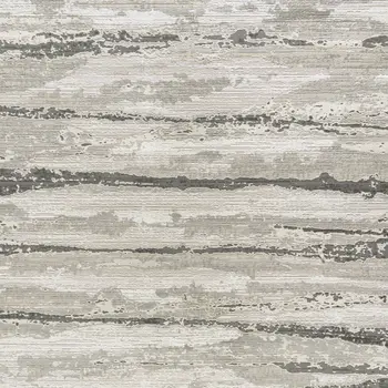 8' X 10' Ivory Black and Gray Abstract Non Skid Area Rug