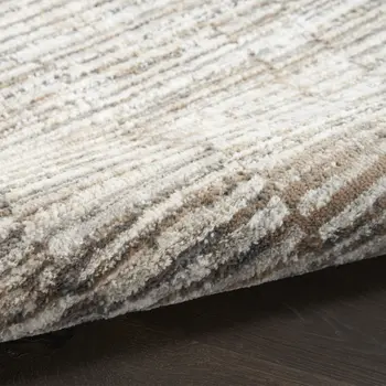 8' X 10' Brown and Ivory Abstract Non Skid Area Rug