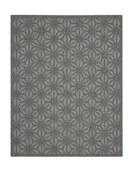 8' X 10' Dark Gray And Light Gray Geometric Indoor Outdoor Area Rug