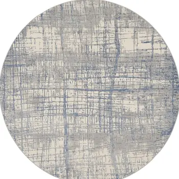 6' X 9' Beige And Gray Geometric Distressed Area Rug