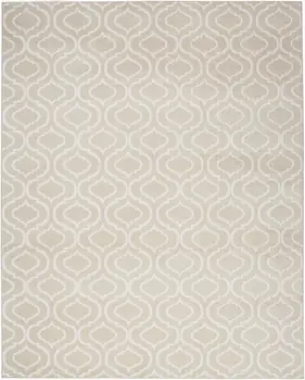 8' X 10' Beige and Ivory Trellis Non Skid Area Rug
