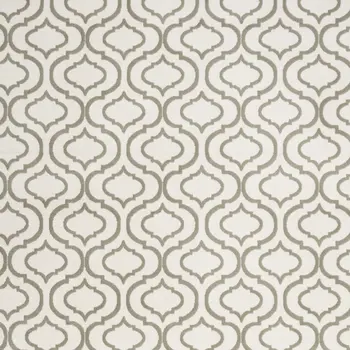 8' X 10' Ivory and Green Trellis Non Skid Area Rug