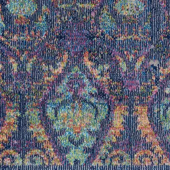 4' X 6' Ivory Gray and Orange Floral Distressed Non Skid Area Rug