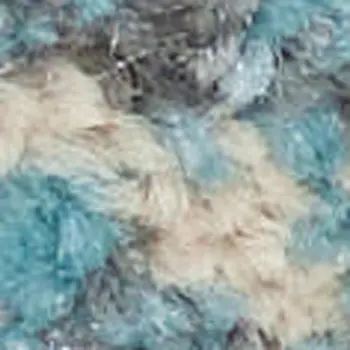 5' X 7' Beige Gray And Blue Tropical Floral Area Rug