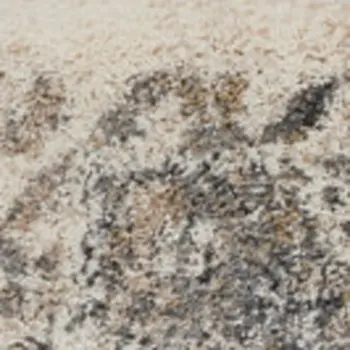 4' X 6' Cream and Gray Medallion Distressed Area Rug