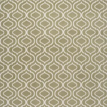 8' X 10' Olive Green and Ivory Trellis Non Skid Area Rug