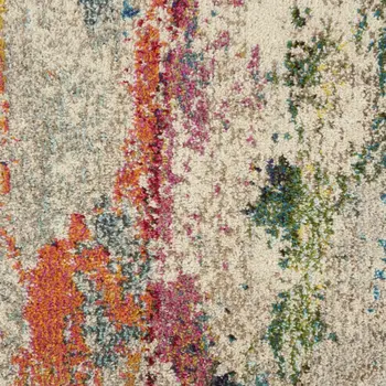10' Ivory Abstract Runner Rug