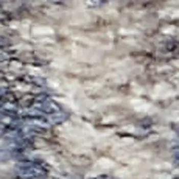 6' Teal Blue Orange and Black Floral Distressed Non Skid Runner Rug