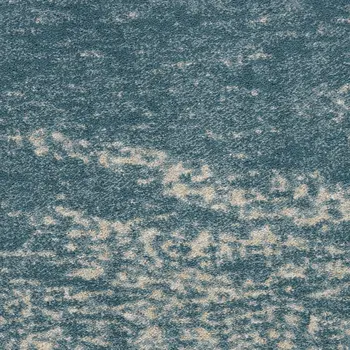 4' X 6' Ivory Navy Blue and Yellow Floral Distressed Non Skid Area Rug