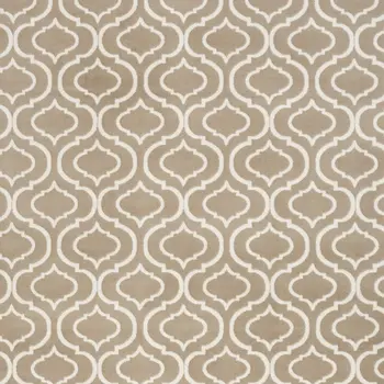 8' X 10' Taupe and Ivory Trellis Non Skid Area Rug