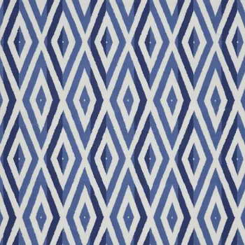 8' X 10' Ivory and Blue Geometric Distressed Non Skid Area Rug