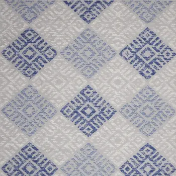 8' X 10' Beige Blue and Gray Geometric Distressed Non Skid Area Rug