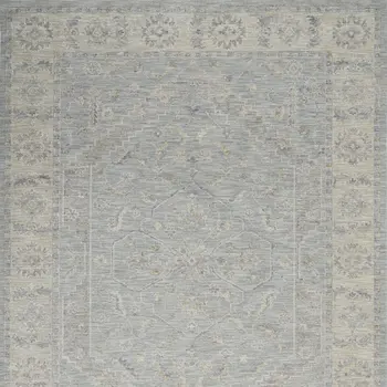 8' X 10' Teal and Ivory Floral Power Loom Area Rug