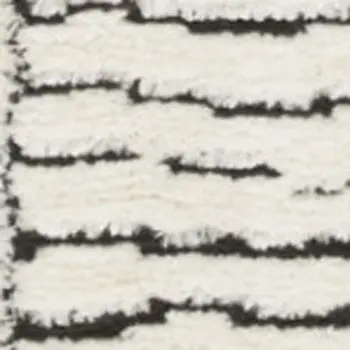 8' X 10' Ivory and Black Geometric Area Rug