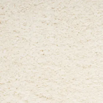 5' X 7' Cream Shag Area Rug