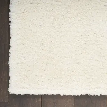5' X 7' Cream Shag Area Rug
