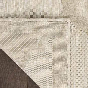 8' X 10' Cream And Beige Trellis Indoor Outdoor Area Rug