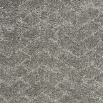 5' X 7' Gray Chevron Shag Area Rug