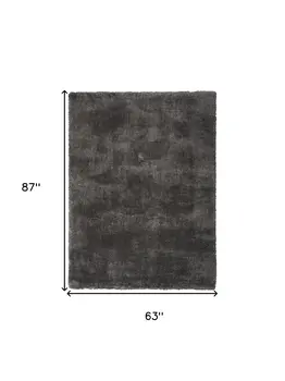 5' X 7' Gray Shag Area Rug