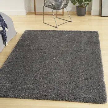 5' X 7' Gray Shag Area Rug