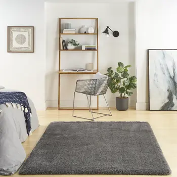 5' X 7' Gray Shag Area Rug