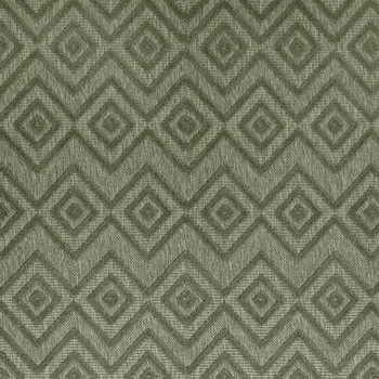 8' X 10' Dark Green And Light Green Geometric Indoor Outdoor Area Rug