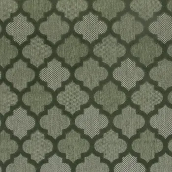 8' X 10' Dark Green And Light Green Trellis Indoor Outdoor Area Rug