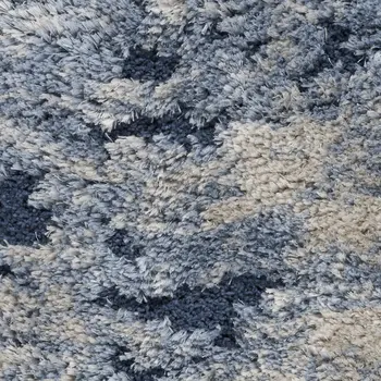 5' X 7' Sky Blue Abstract Shag Area Rug