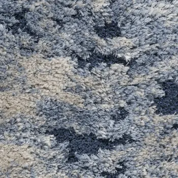 5' X 7' Sky Blue Abstract Shag Area Rug