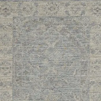 10' Blue Floral Runner Rug