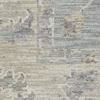 10' Blue Floral Runner Rug