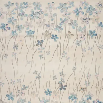 8' X 10' Ivory And Blue Floral Medallion Area Rug