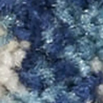 8' X 10' Ivory Navy Blue And Light Blue Floral Area Rug
