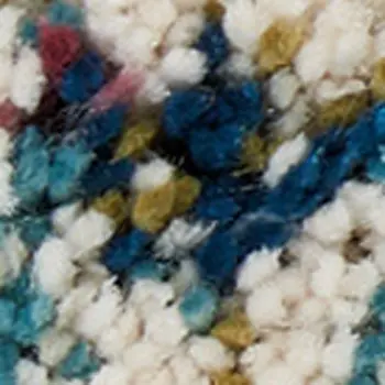 5' X 7' Cream Blue and Green Abstract Distressed Area Rug