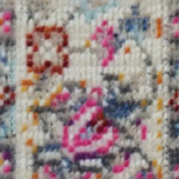 5' X 7' Cream and Gray Floral Distressed Area Rug
