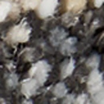 8' Ivory Black and Gray Abstract Distressed Runner Rug