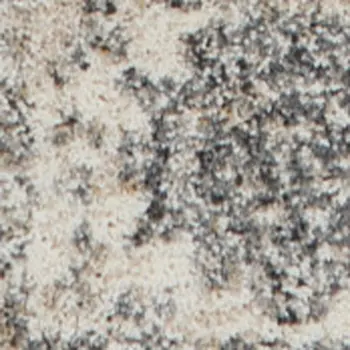 8' Cream and Gray Floral Distressed Runner Rug